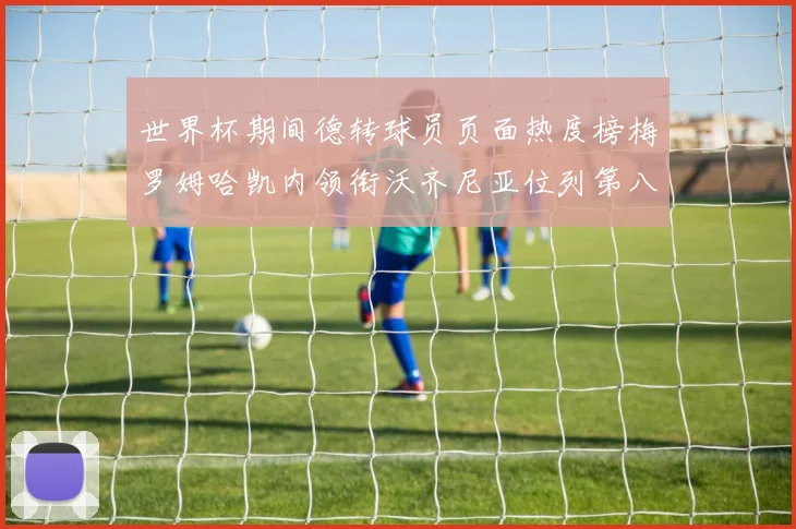 世界杯期间德转球员页面热度榜梅罗姆哈凯内领衔沃齐尼亚位列第八